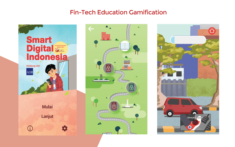 image of A gamified learning program through mobile app to educate Indonesian people about FinTech which is initiated by OJK to increase knowledge about FinTech products and understanding how to select and acquire the best products.