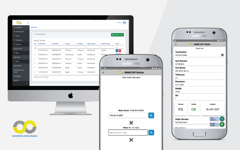 image of An ERP system to run steel coil cutting manufacture operational processes covering procure to pay, order to cash, automated production plan, production execution, and warehouse management with mobile app enabled to ease the field operations.